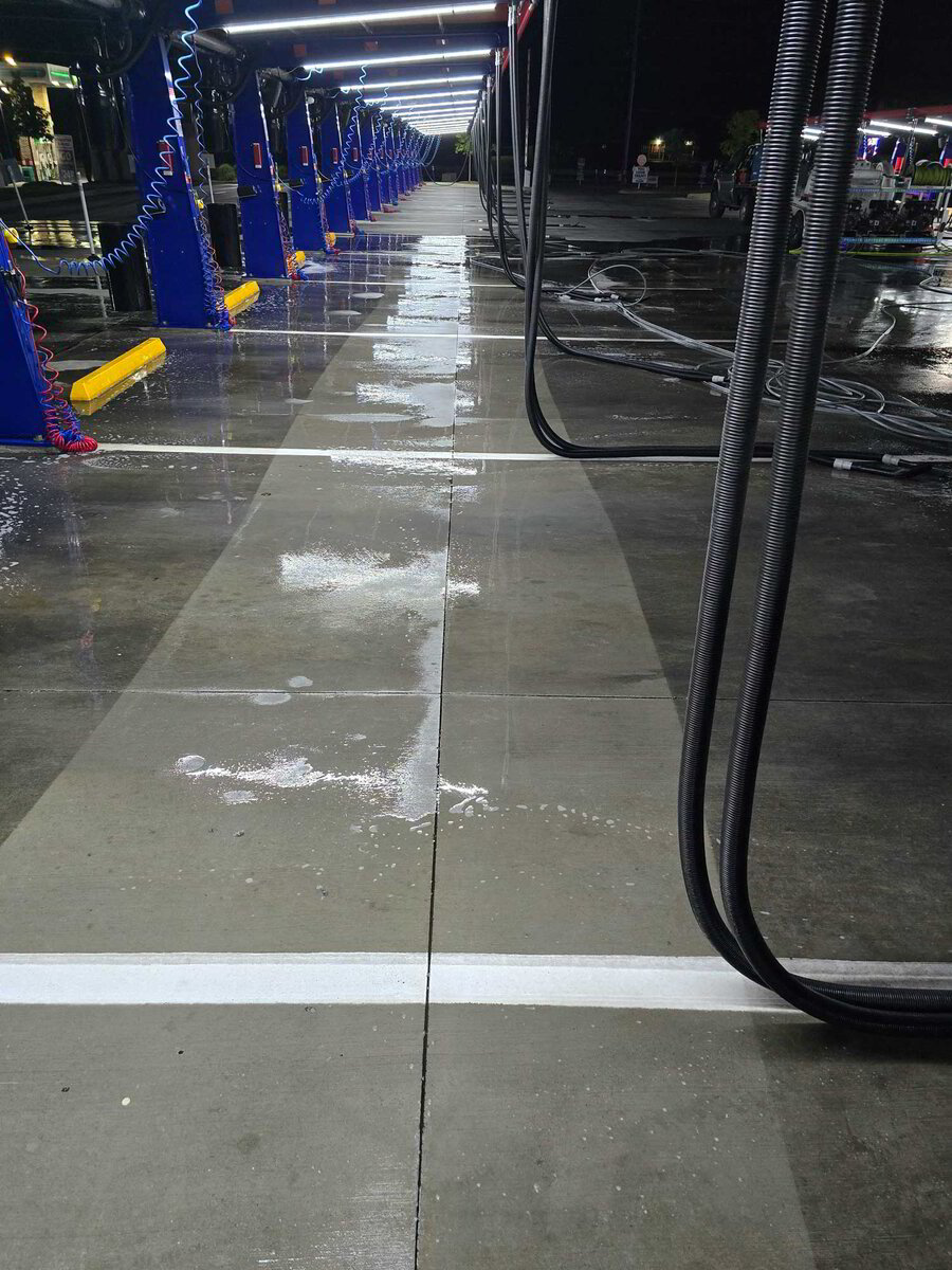 Clean vacuum bay after overnight wash